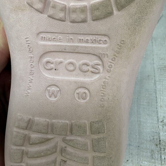 Crocs MALINDI Pink Slingback Slip On Round Closed Toe Ballet Flat Shoes Size 10 - Picture 11 of 16